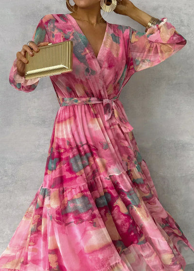 Felicity - Elegancka Kwiatowa Sukienka Maxi