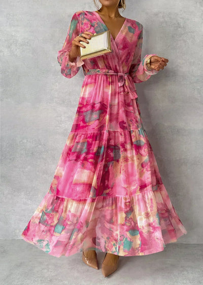 Felicity - Elegancka Kwiatowa Sukienka Maxi