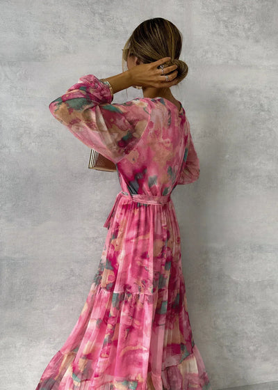 Felicity - Elegancka Kwiatowa Sukienka Maxi