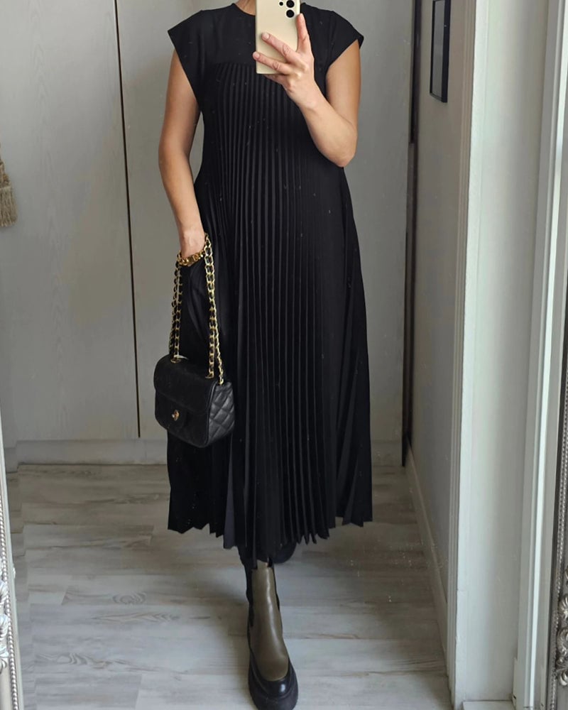 Sorrel - Elegancka Spódnica Maxi z Plisowaniem