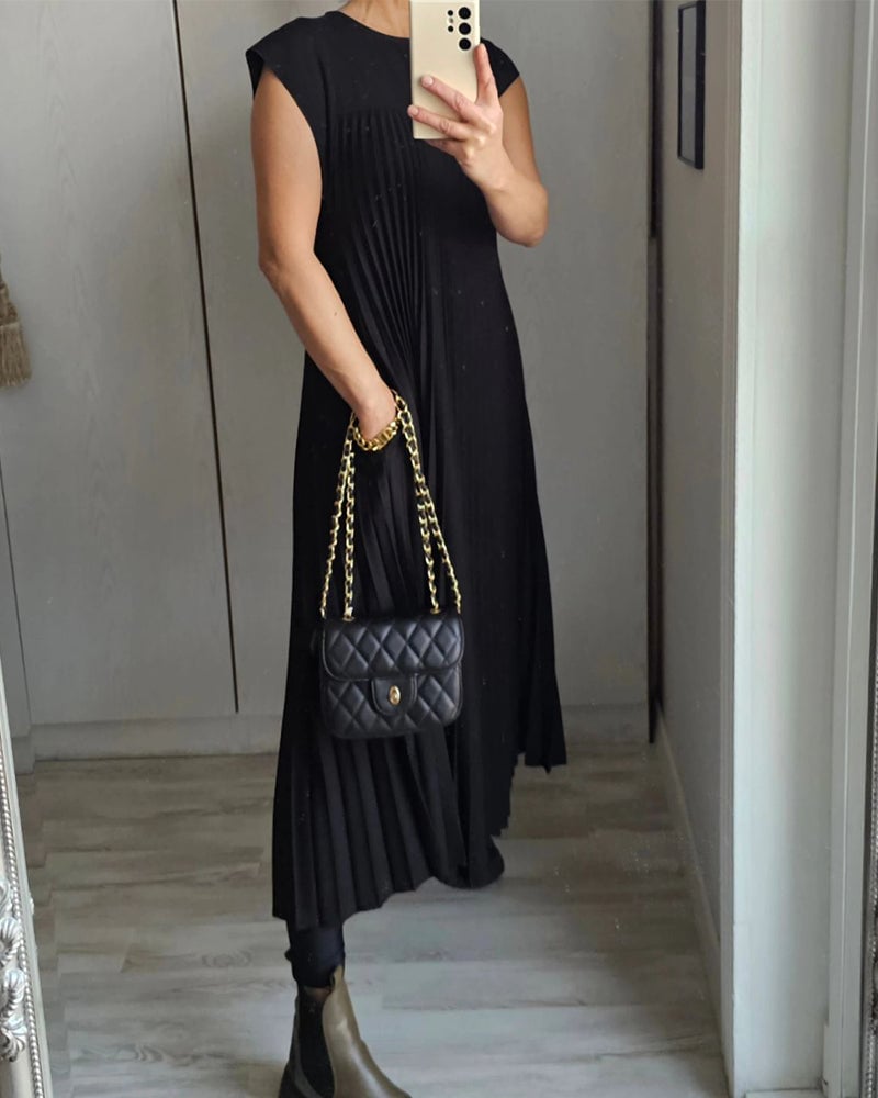 Sorrel - Elegancka Spódnica Maxi z Plisowaniem