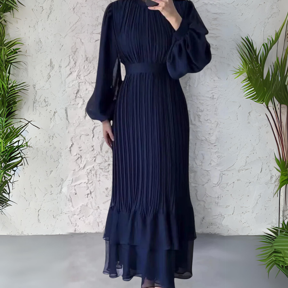Cami - Elegancka Francuska Suknia Wieczorowa z Akcentami Siateczkowymi