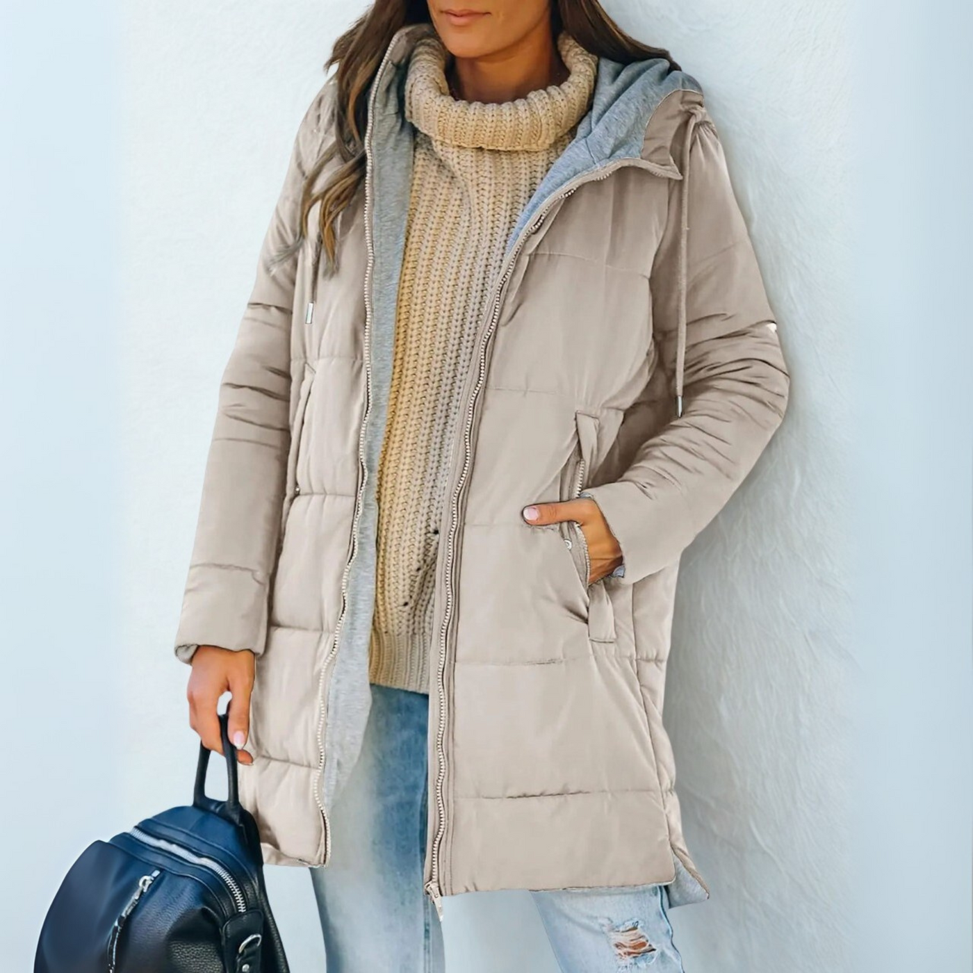 YILA™ - Casual Kurtka Puchowa z Kapturem