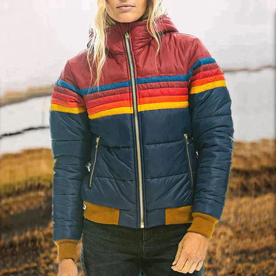 Ines | Kurtka retro z futrzanym kapturem