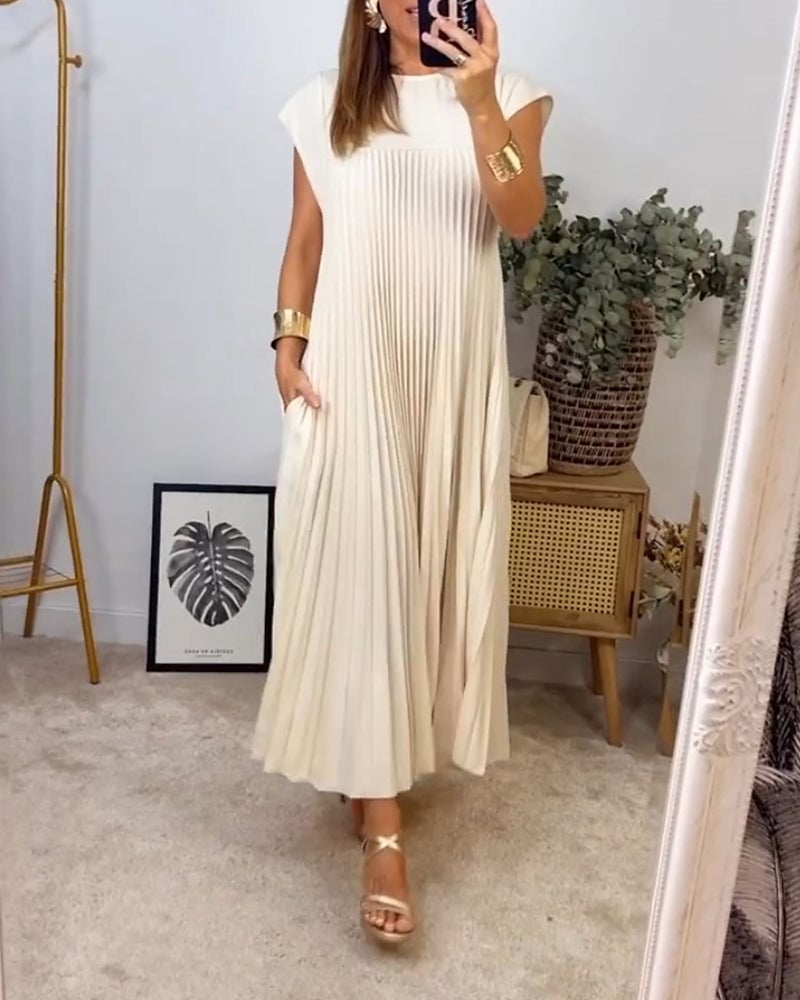 Sorrel - Elegancka Spódnica Maxi z Plisowaniem