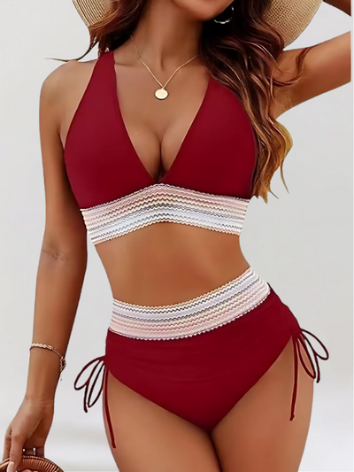 Lidia – Zestaw Bikini z Kontrolą Brzucha i Wysokim Stanem