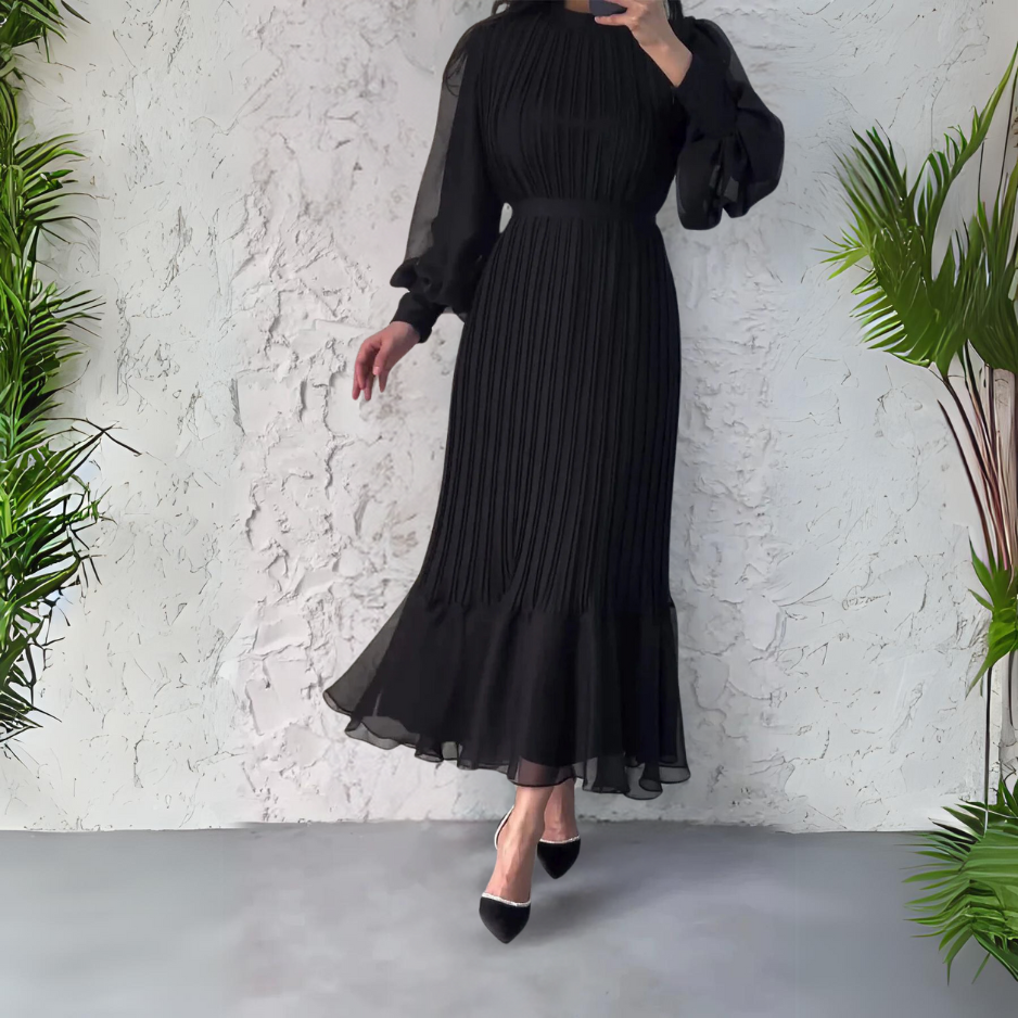 Cami - Elegancka Francuska Suknia Wieczorowa z Akcentami Siateczkowymi