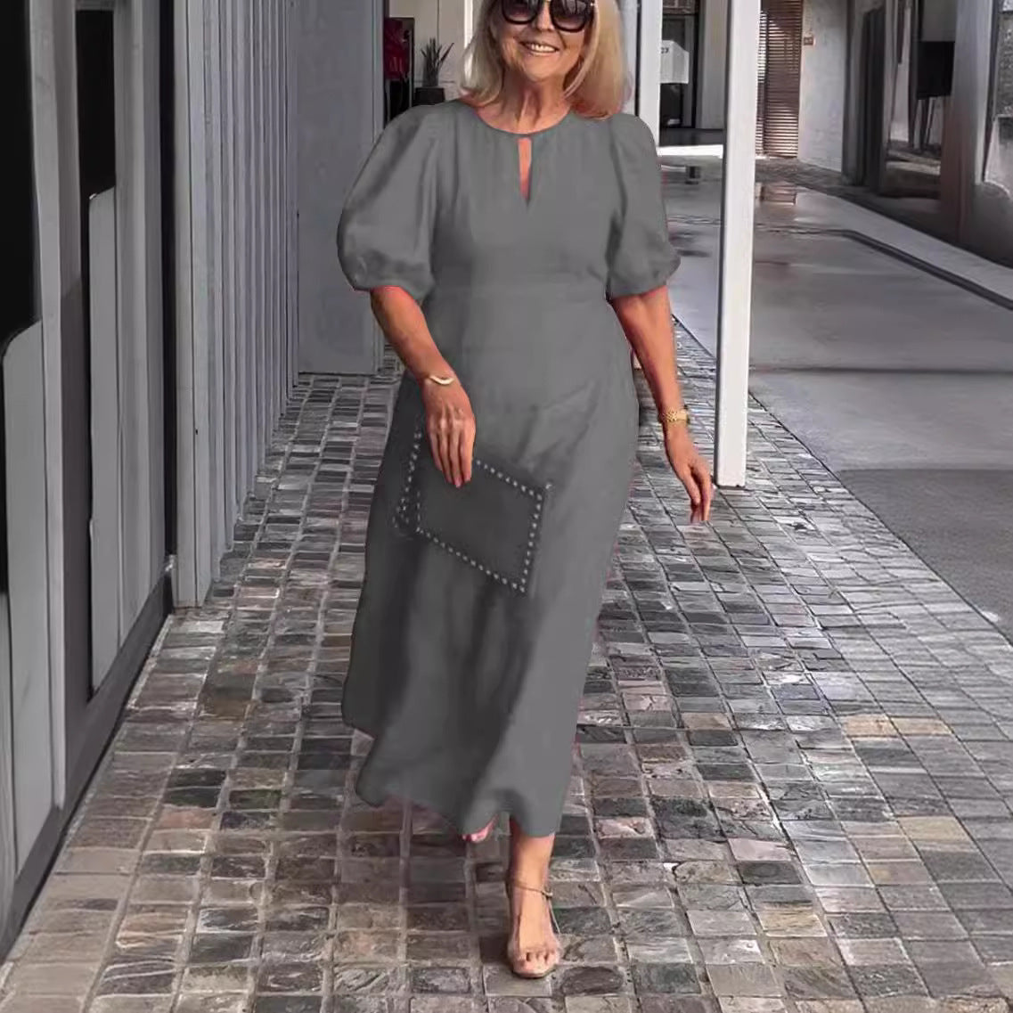 Frankie - Elegancka Sukienka z Bufiastymi Rękawami
