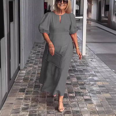 Frankie - Elegancka Sukienka z Bufiastymi Rękawami