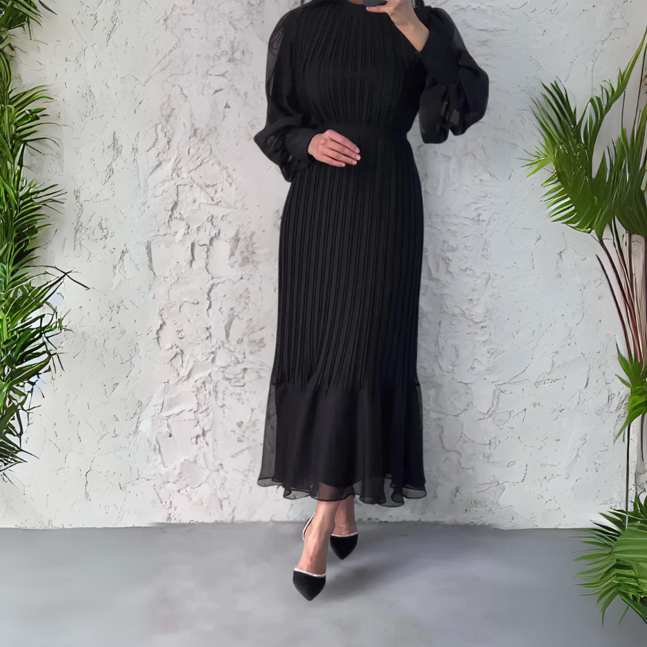 Cami - Elegancka Francuska Suknia Wieczorowa z Akcentami Siateczkowymi