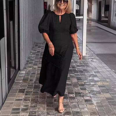 Frankie - Elegancka Sukienka z Bufiastymi Rękawami