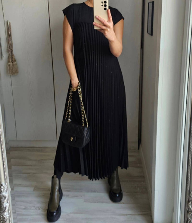 Sorrel - Elegancka Spódnica Maxi z Plisowaniem
