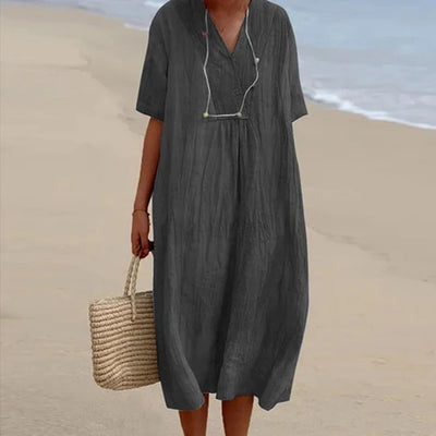 Quinley - Sukienka maxi dla kobiet inspirowana stylem vintage