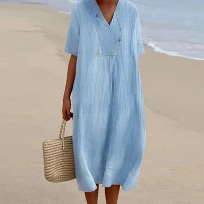 Quinley - Sukienka maxi dla kobiet inspirowana stylem vintage