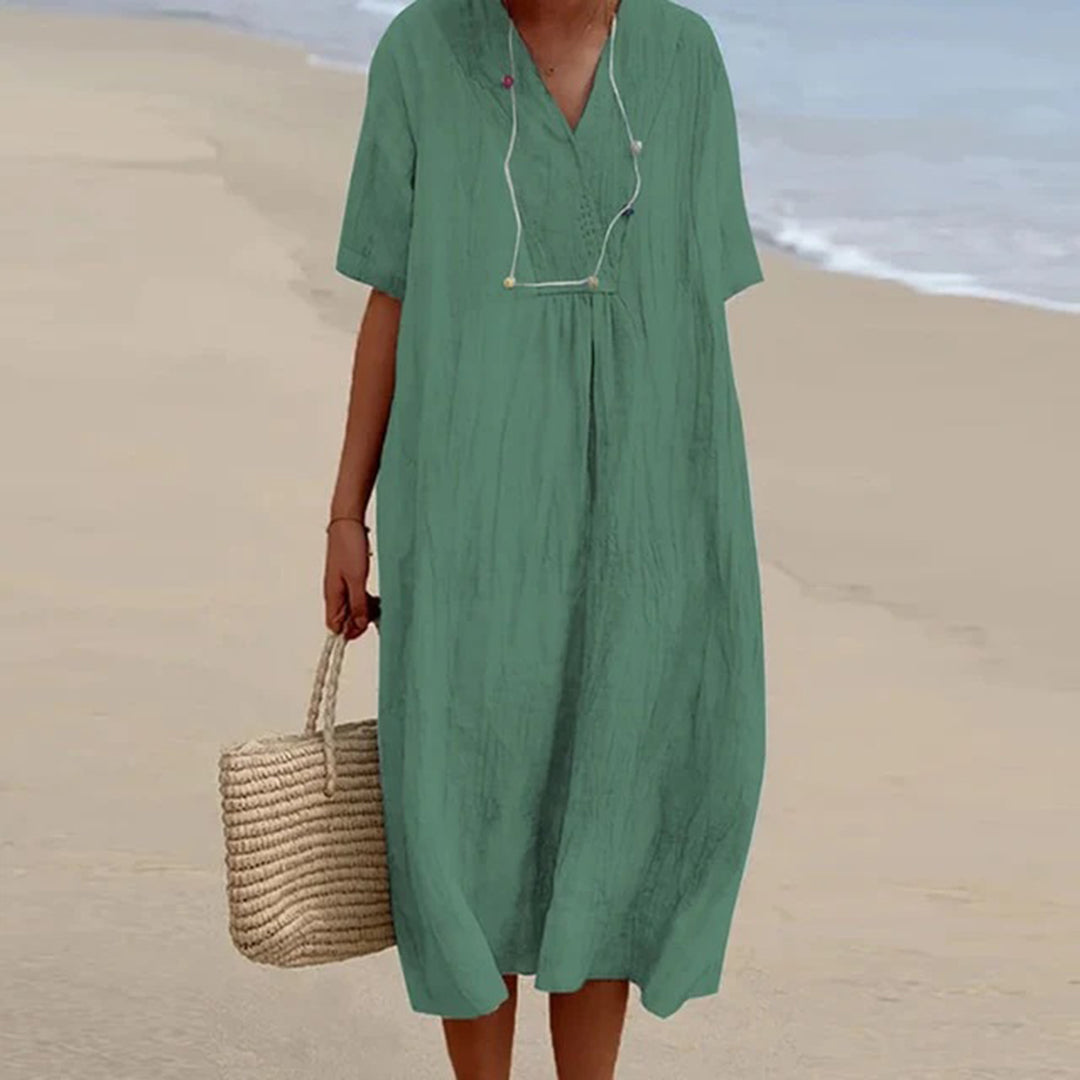 Quinley - Sukienka maxi dla kobiet inspirowana stylem vintage