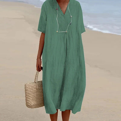 Quinley - Sukienka maxi dla kobiet inspirowana stylem vintage
