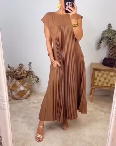 Sorrel - Elegancka Spódnica Maxi z Plisowaniem