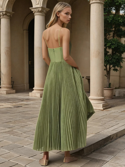 Zoe - Elegancka Sukienka Wieczorowa Bez Rękawów z Odkrytymi Plecami