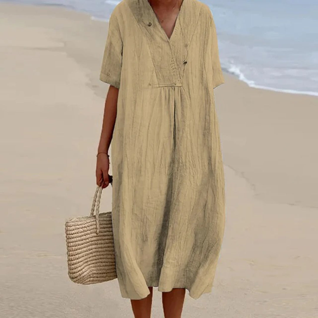 Quinley - Sukienka maxi dla kobiet inspirowana stylem vintage