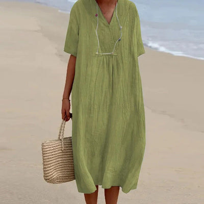 Quinley - Sukienka maxi dla kobiet inspirowana stylem vintage