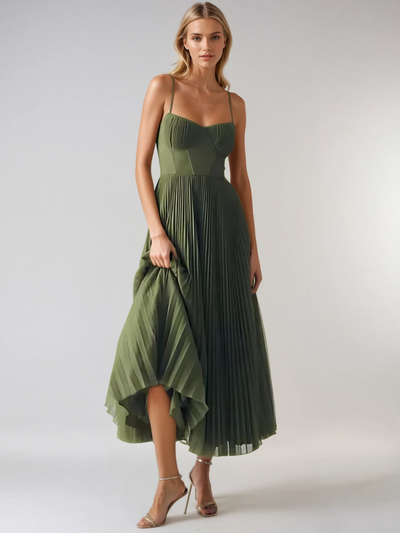 Zoe - Elegancka Sukienka Wieczorowa Bez Rękawów z Odkrytymi Plecami