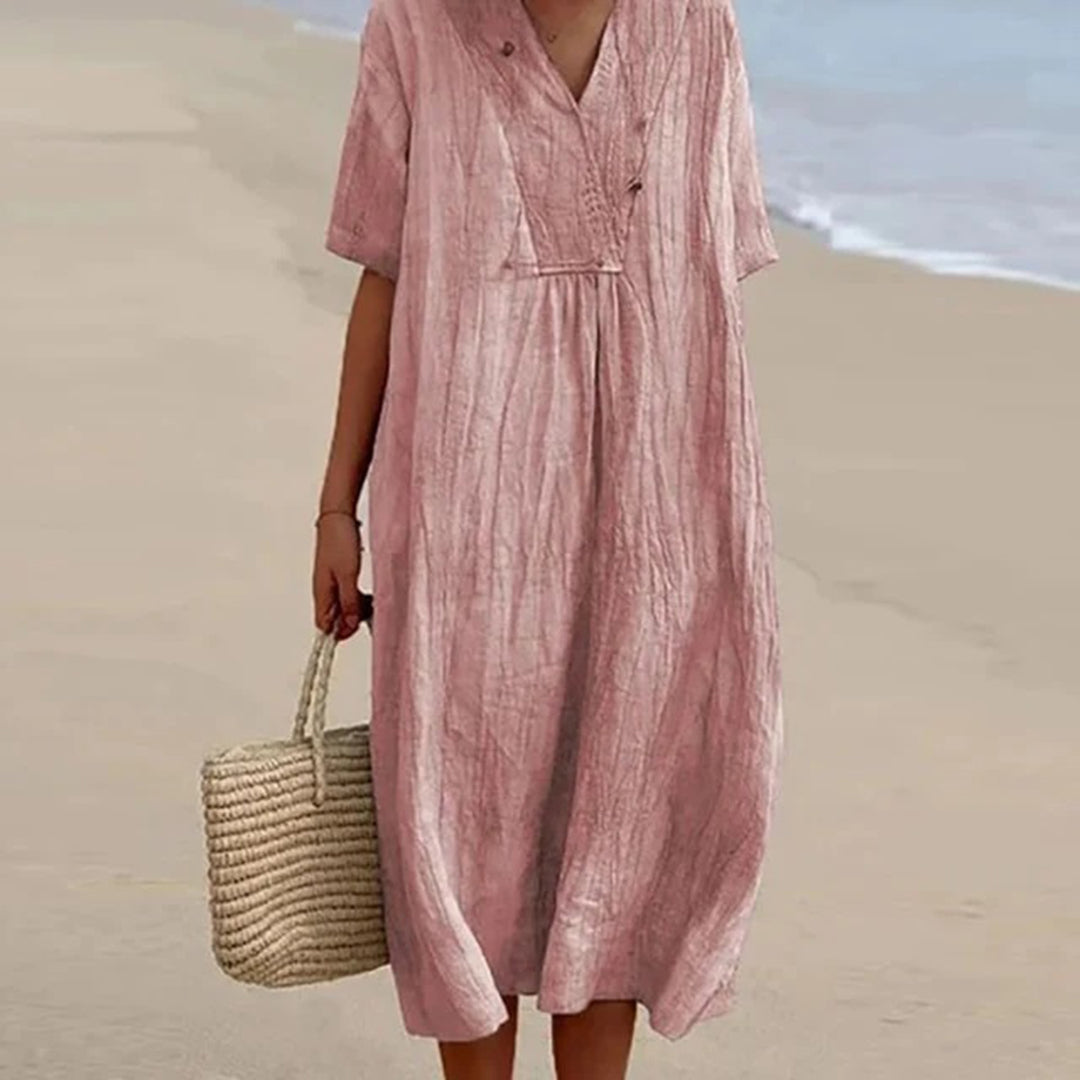 Quinley - Sukienka maxi dla kobiet inspirowana stylem vintage
