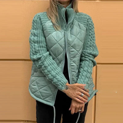 Renata | Casualowa pikowana kurtka ze ściągaczem
