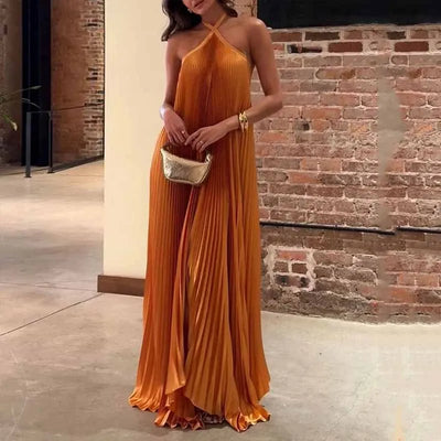 Mira - Elegancka Maxi Sukienka z Halterem