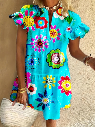 Tilly - Elegancka Sukienka Maxi W Kwiaty