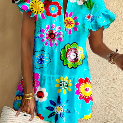 Tilly - Elegancka Sukienka Maxi W Kwiaty
