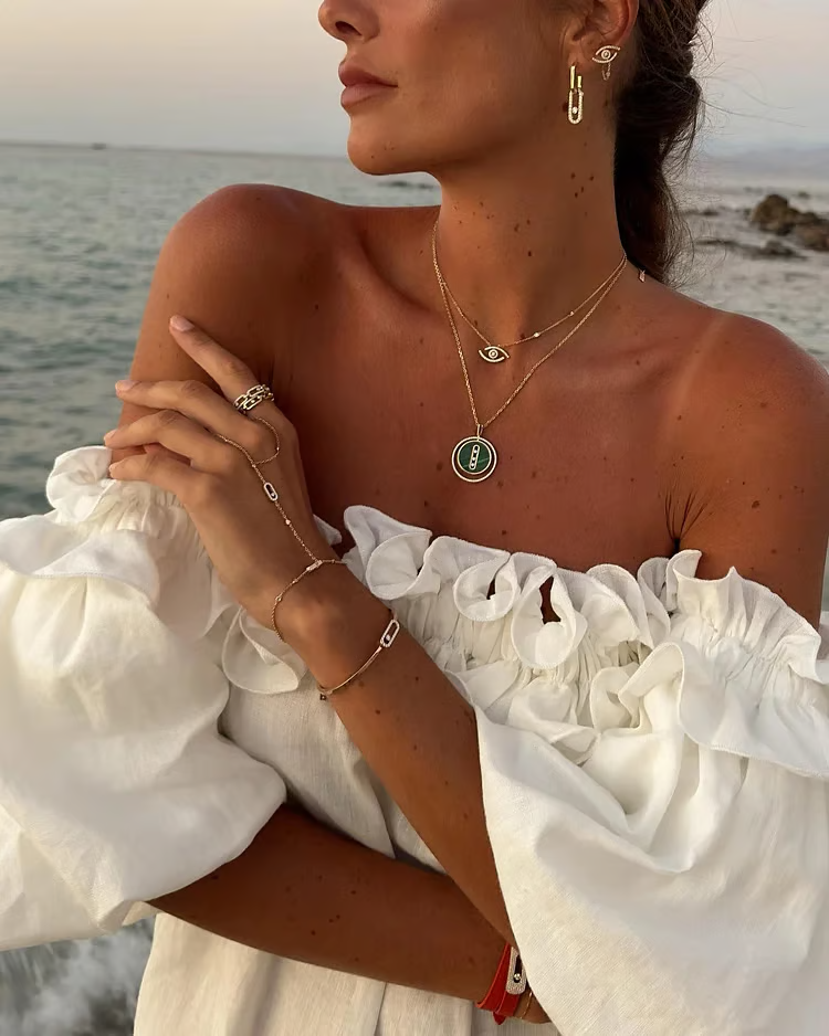 Sofia - Sukienka Off-Shoulder z Lnu