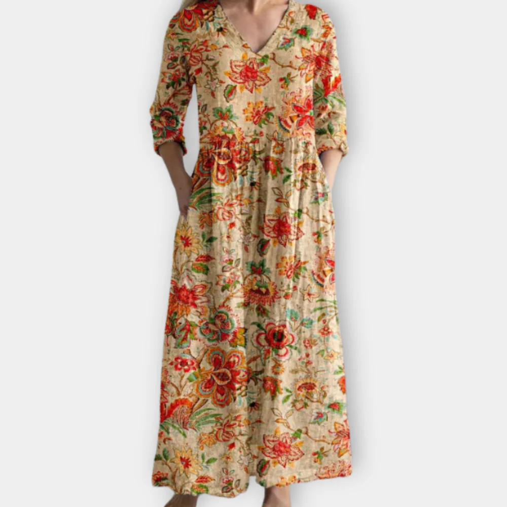 Gilded - Bezwysiłkowa Boho Piękność Maxi Sukienka