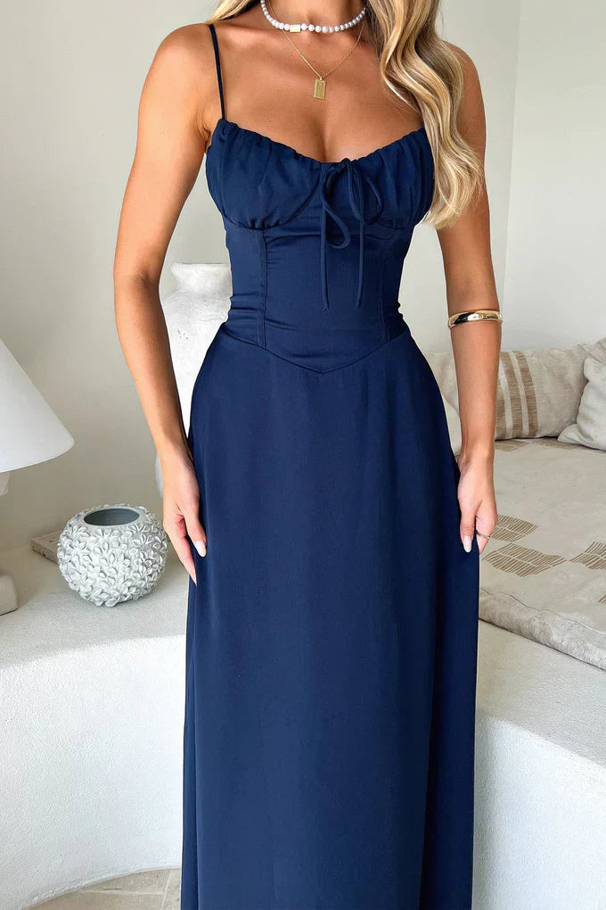 Cambria - Elegancka Sukienka Maxi na Ramiączkach