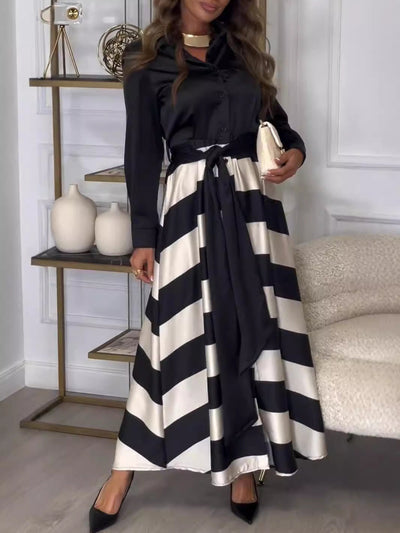 Yvonne | Sukienka maxi w paski